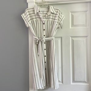 Calvin Klein Striped Tie Dress